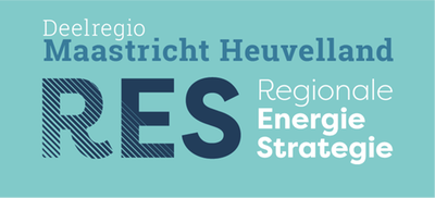 Logo Samen Groen Maastricht Heuvelland. Tekst: Maastricht Heuvelland RES. Regionale energie strategie