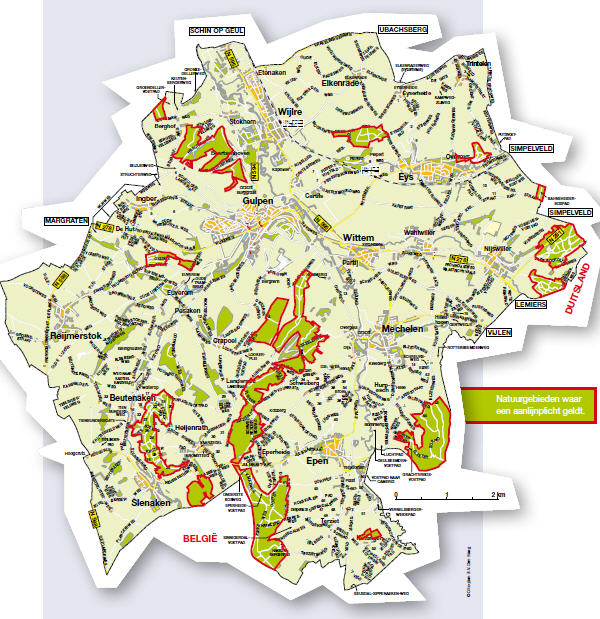 cartografie gulpen-wittem hondenlosloopgebieden