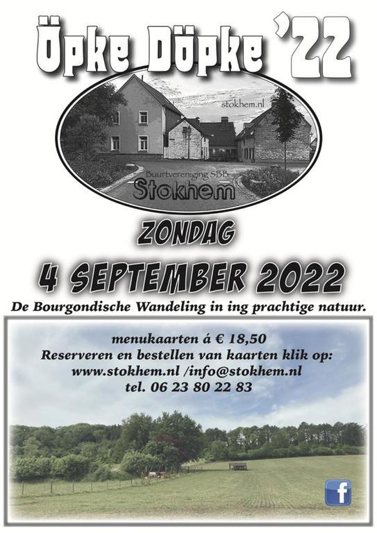 Flyer aankondiging culinaire wandeling Stokhem
