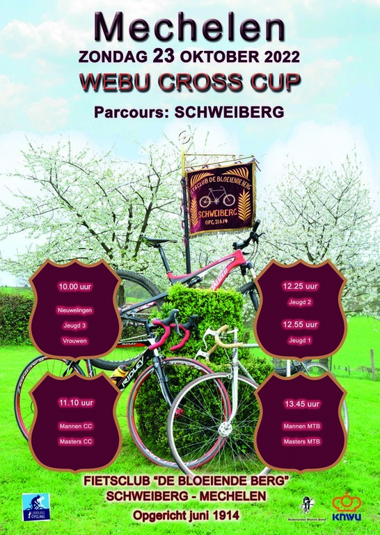 Poster aankondiging fietswedstrijd 