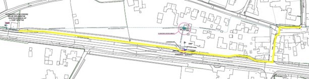 Tekening locatie wegwerkzaamheden